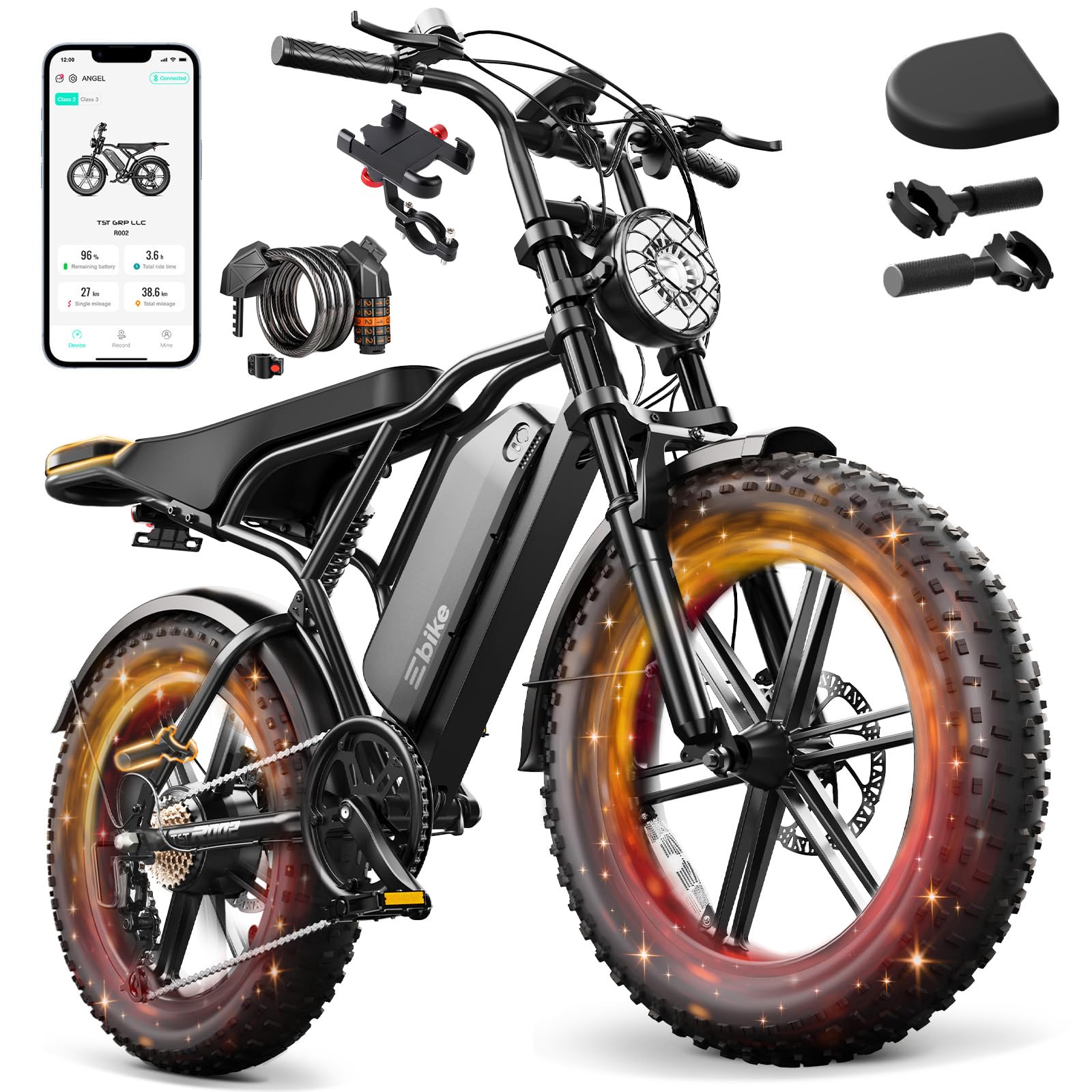 محرك خلفي بقوة 750 واط/1500 وا - مراجعة 48V 1500W Rear Hub Motor With Battery وسعره
